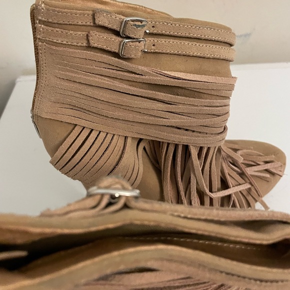 Suede High Heeled Platform Booties - Picture 2 of 6